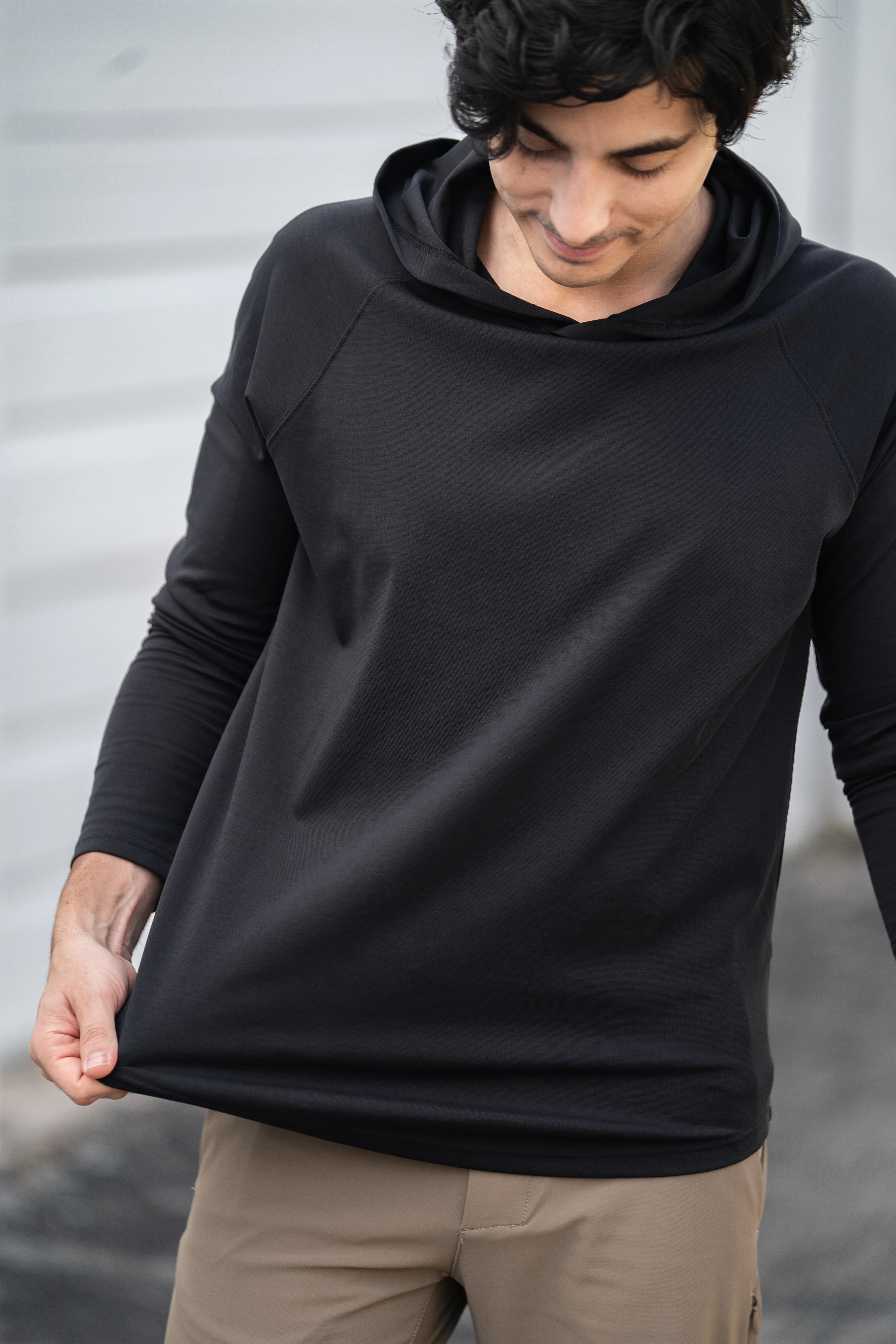 Aero Knit Hooded T Black - Image 3