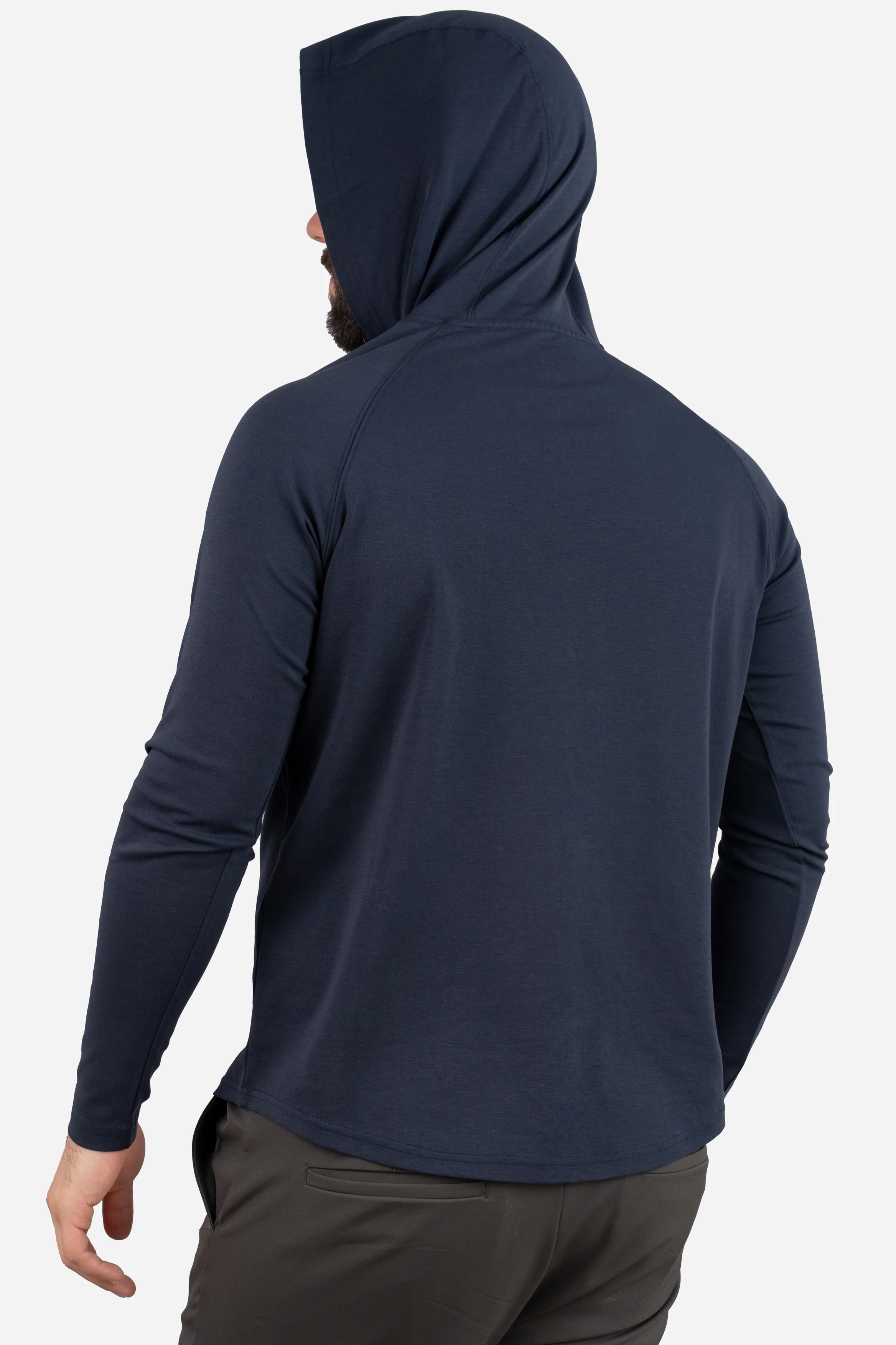 Aero Knit Hooded T Navy - Image 13