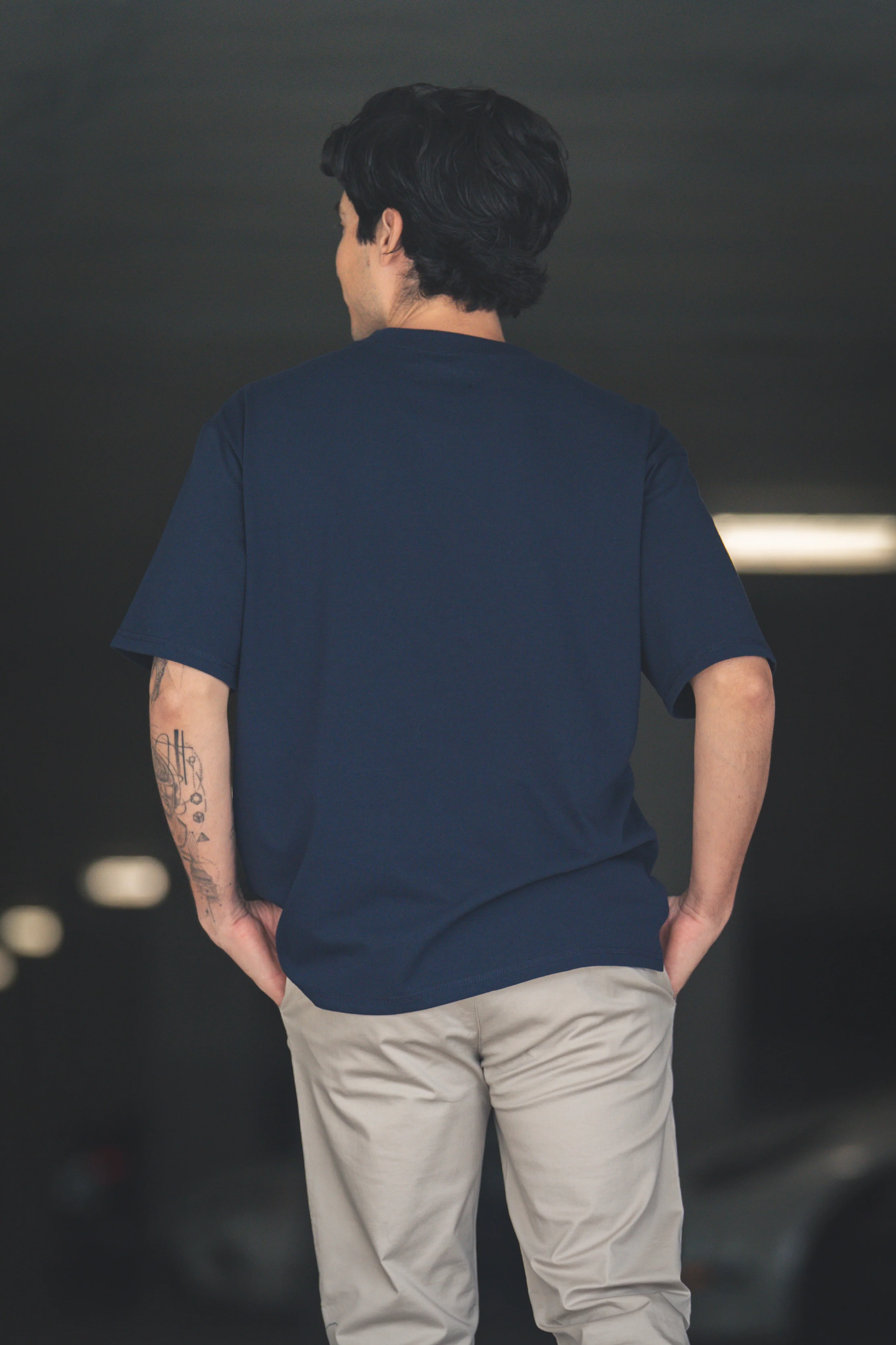 Core T-Shirt Loose Fit Navy - Image 6