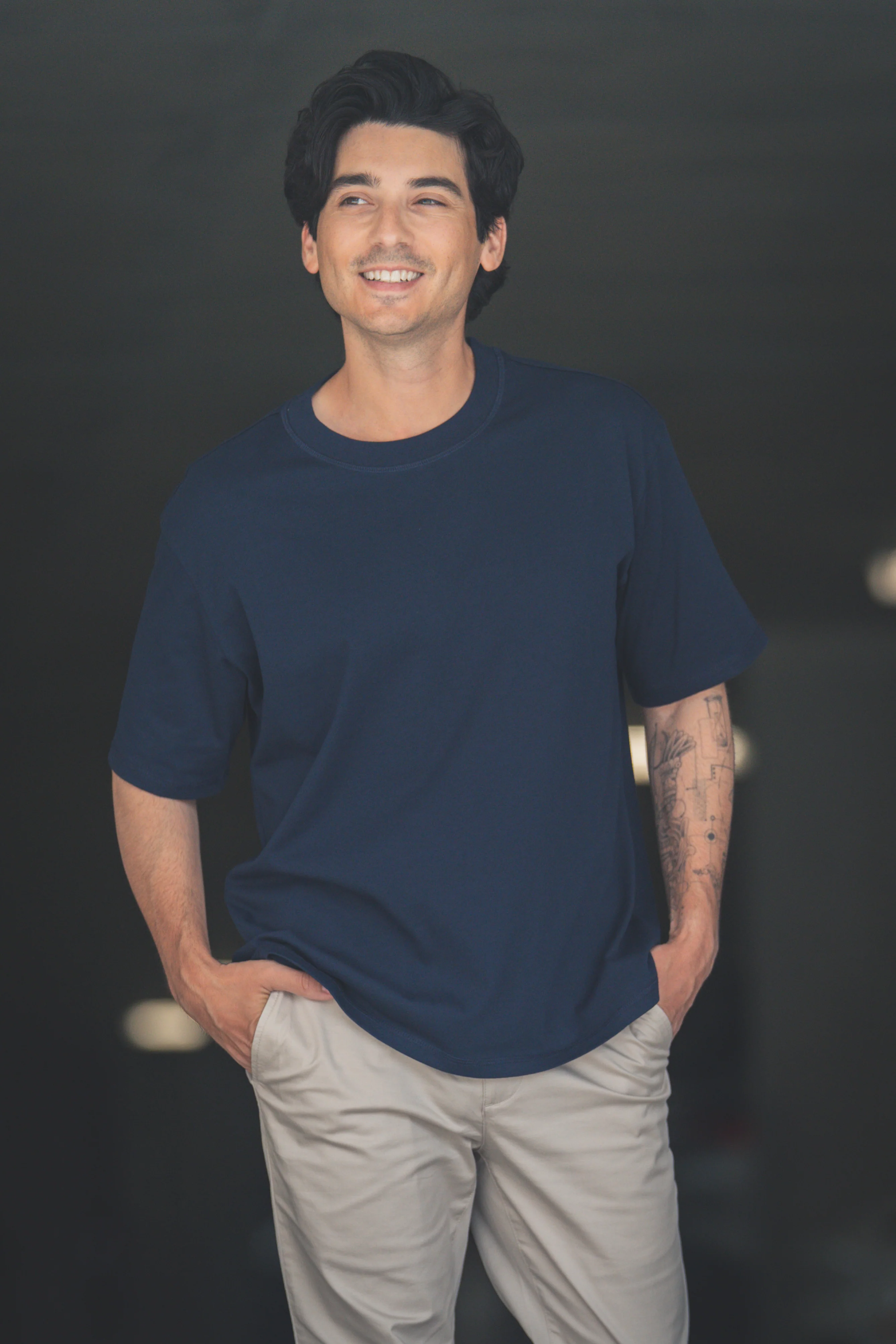 Core T-Shirt Loose Fit Navy - Image 7