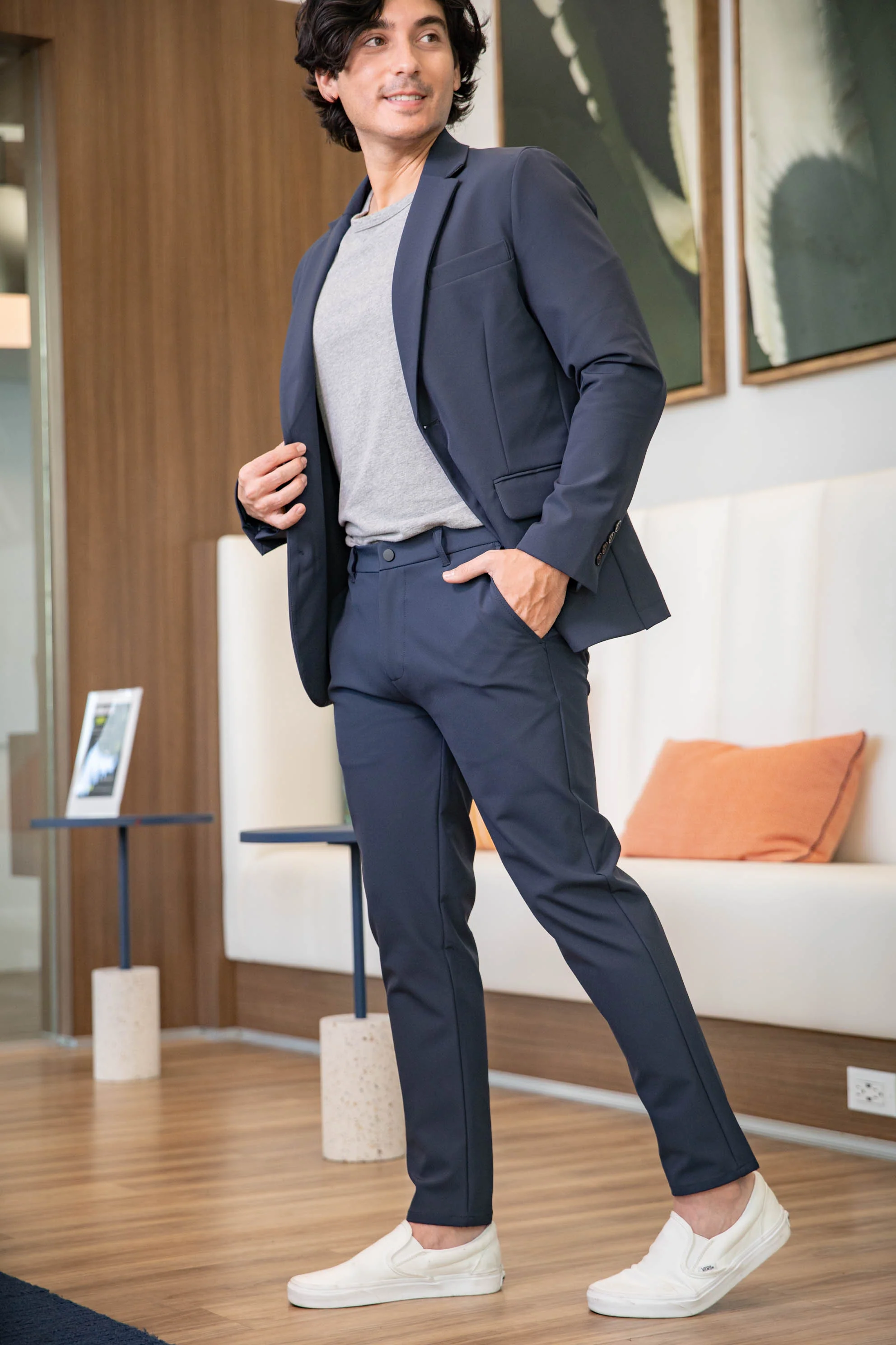 Super Stretch Suit Jacket Navy - Image 14