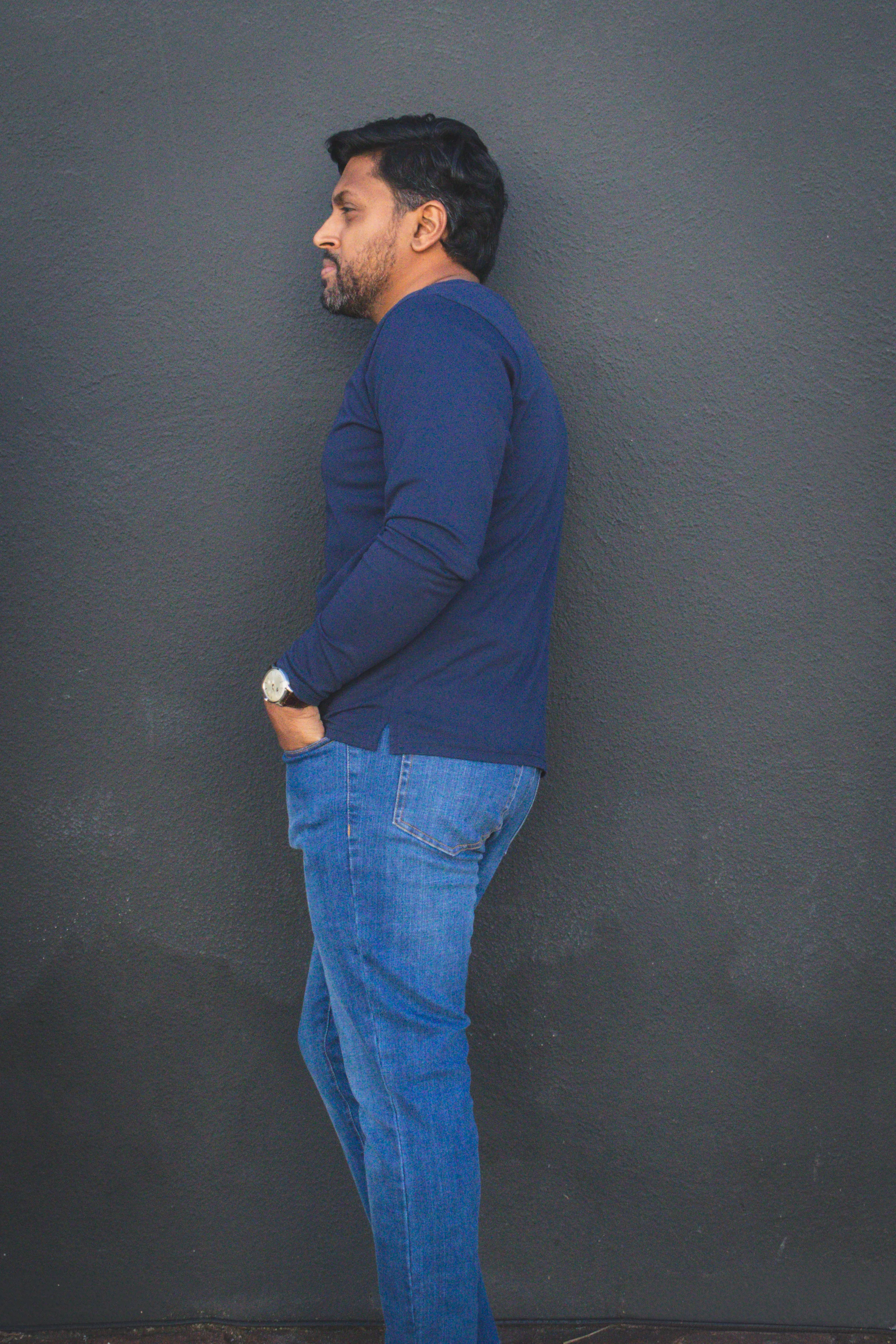 Long Sleeve Core T-Shirt Navy - Image 4