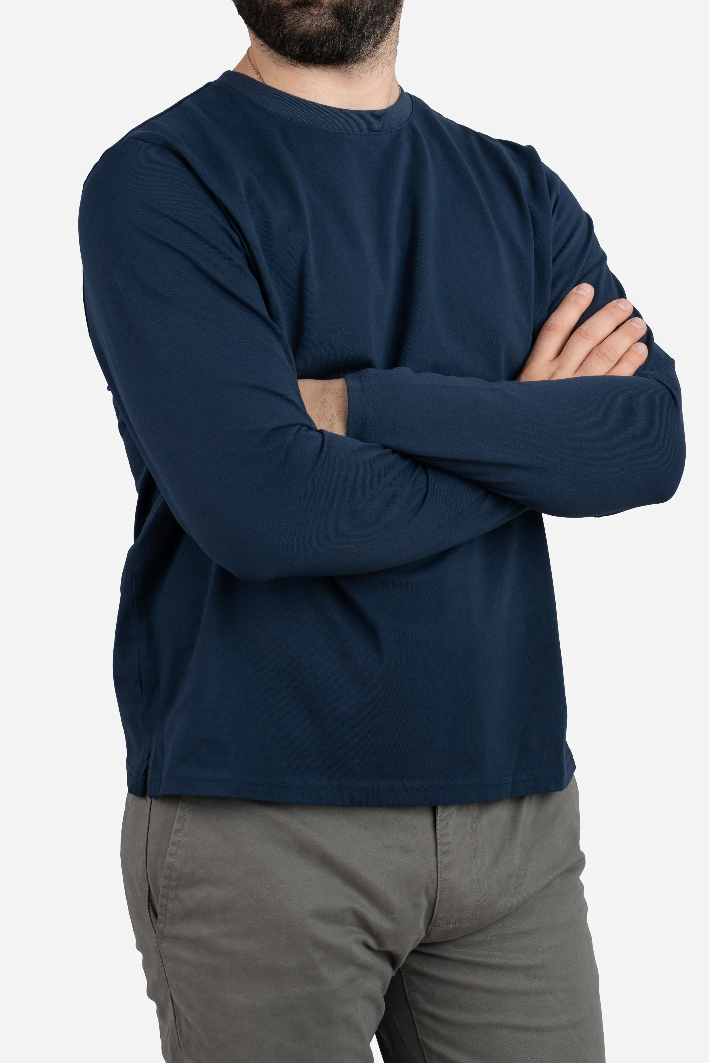 Long Sleeve Core T-Shirt Navy - Image 6