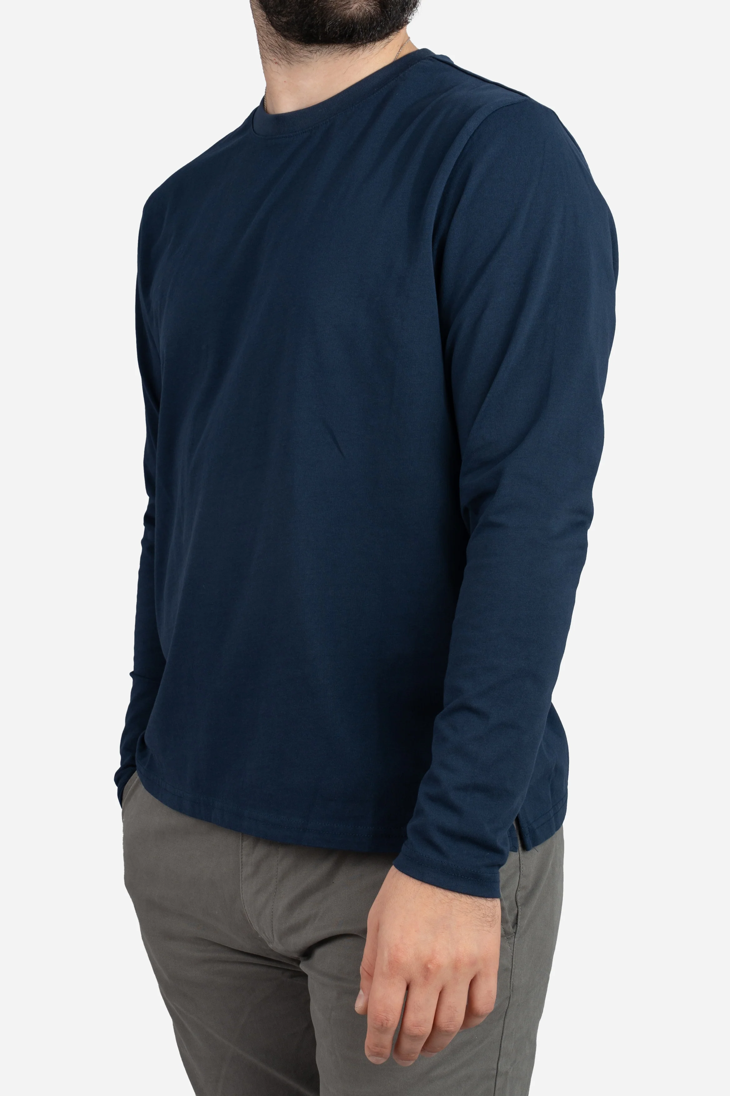 Long Sleeve Core T-Shirt Navy - Image 7