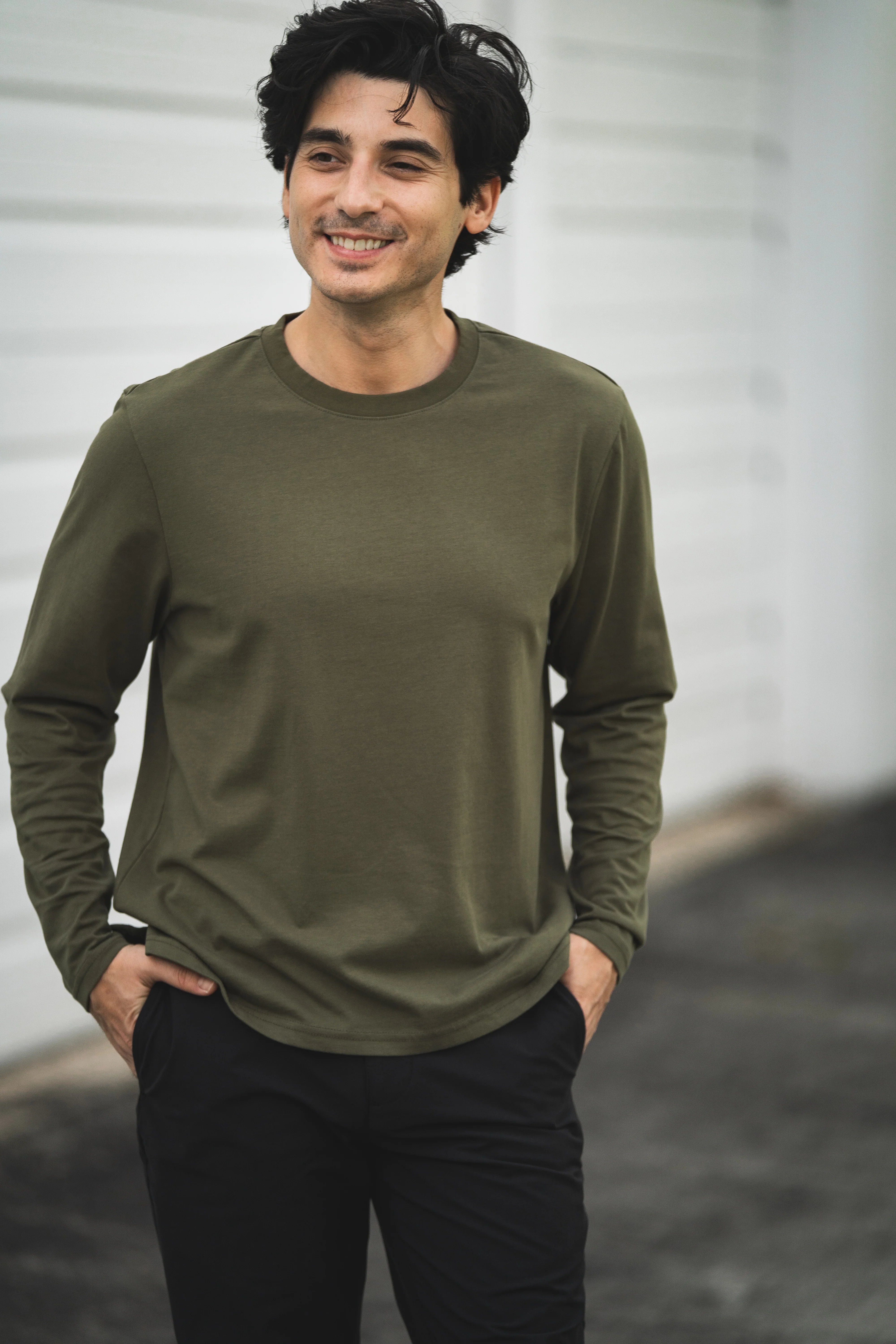 Long Sleeve Core T-Shirt Olive - Image 7