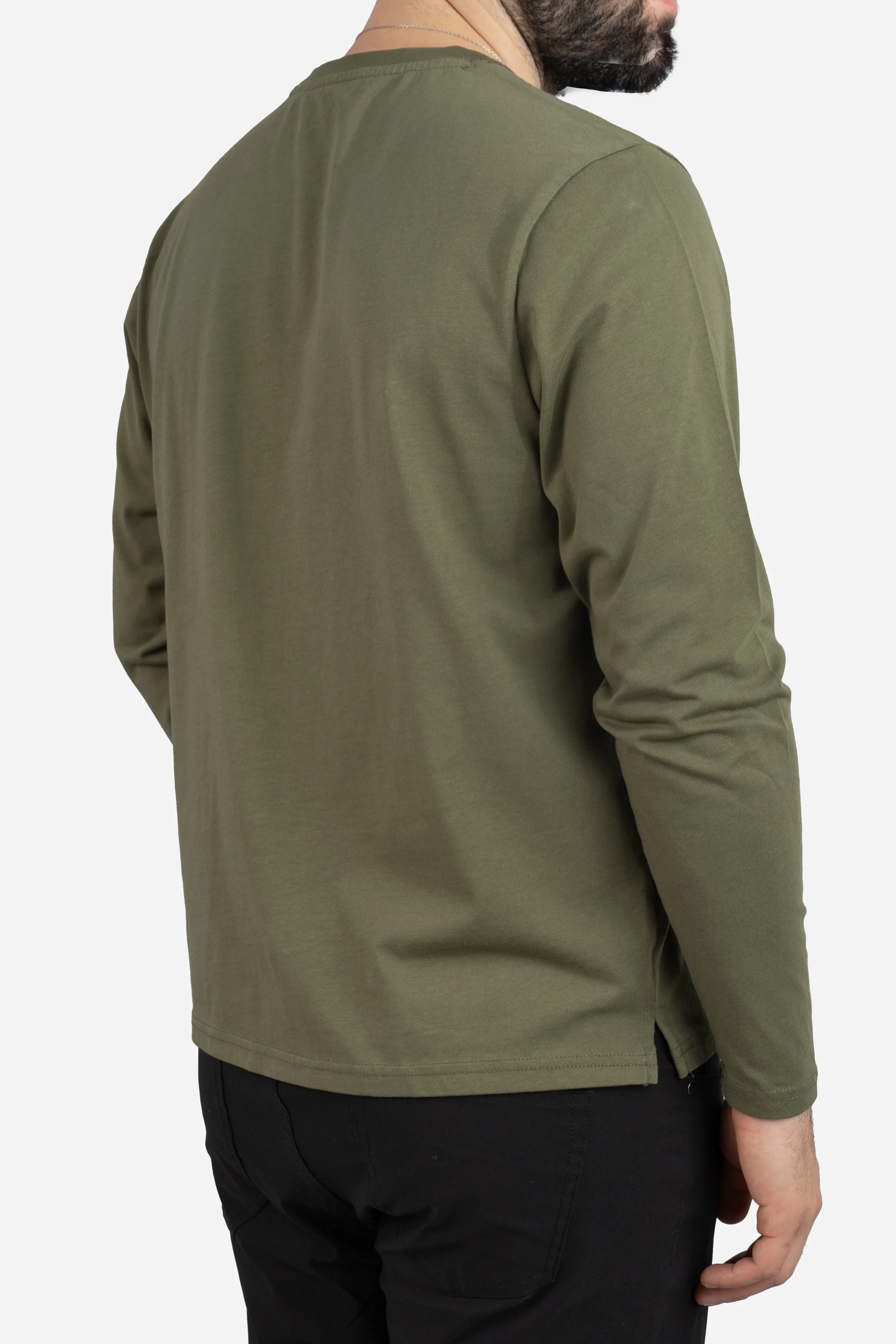 Long Sleeve Core T-Shirt Olive - Image 8