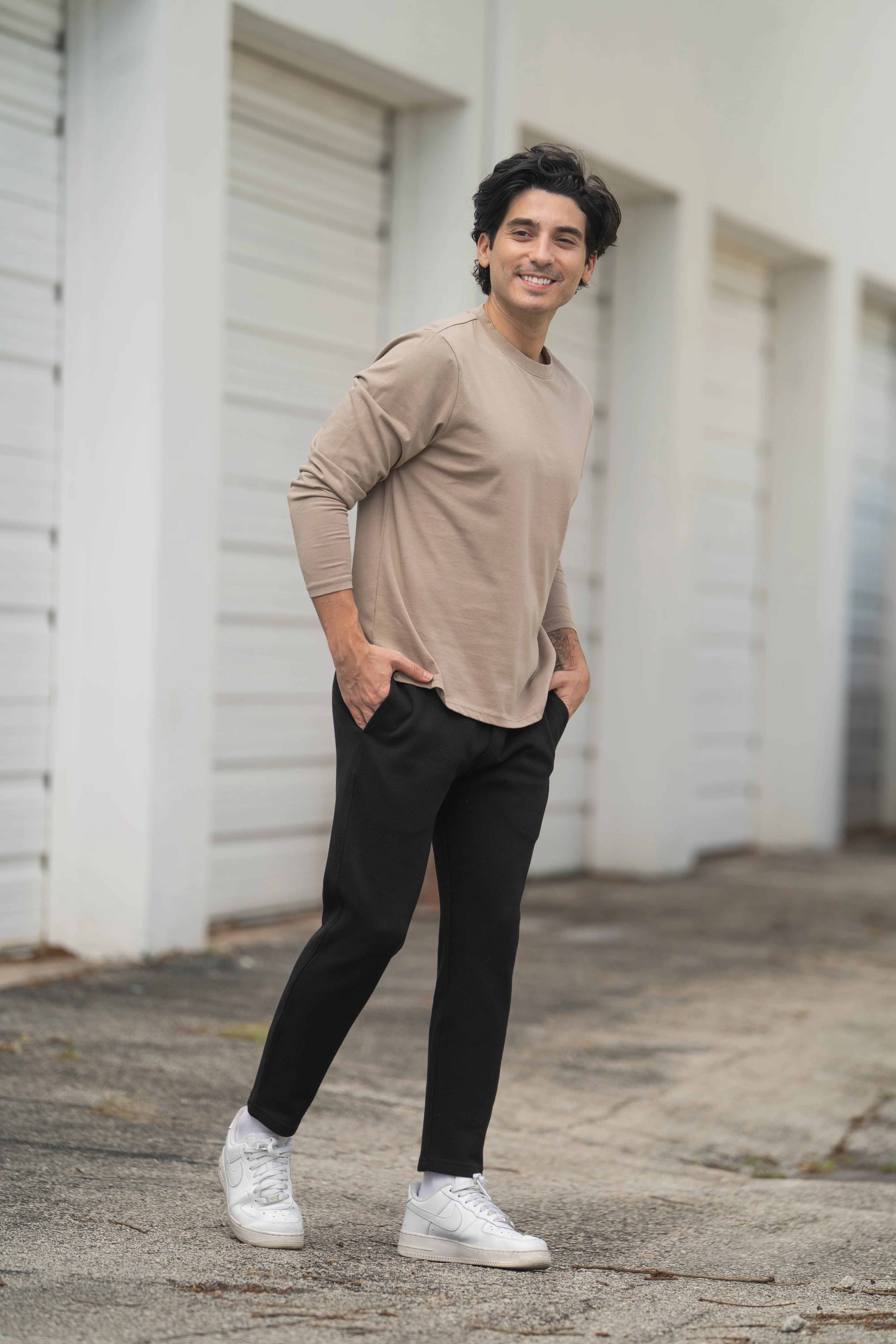 Long Sleeve Core T-Shirt Taupe - Image 5