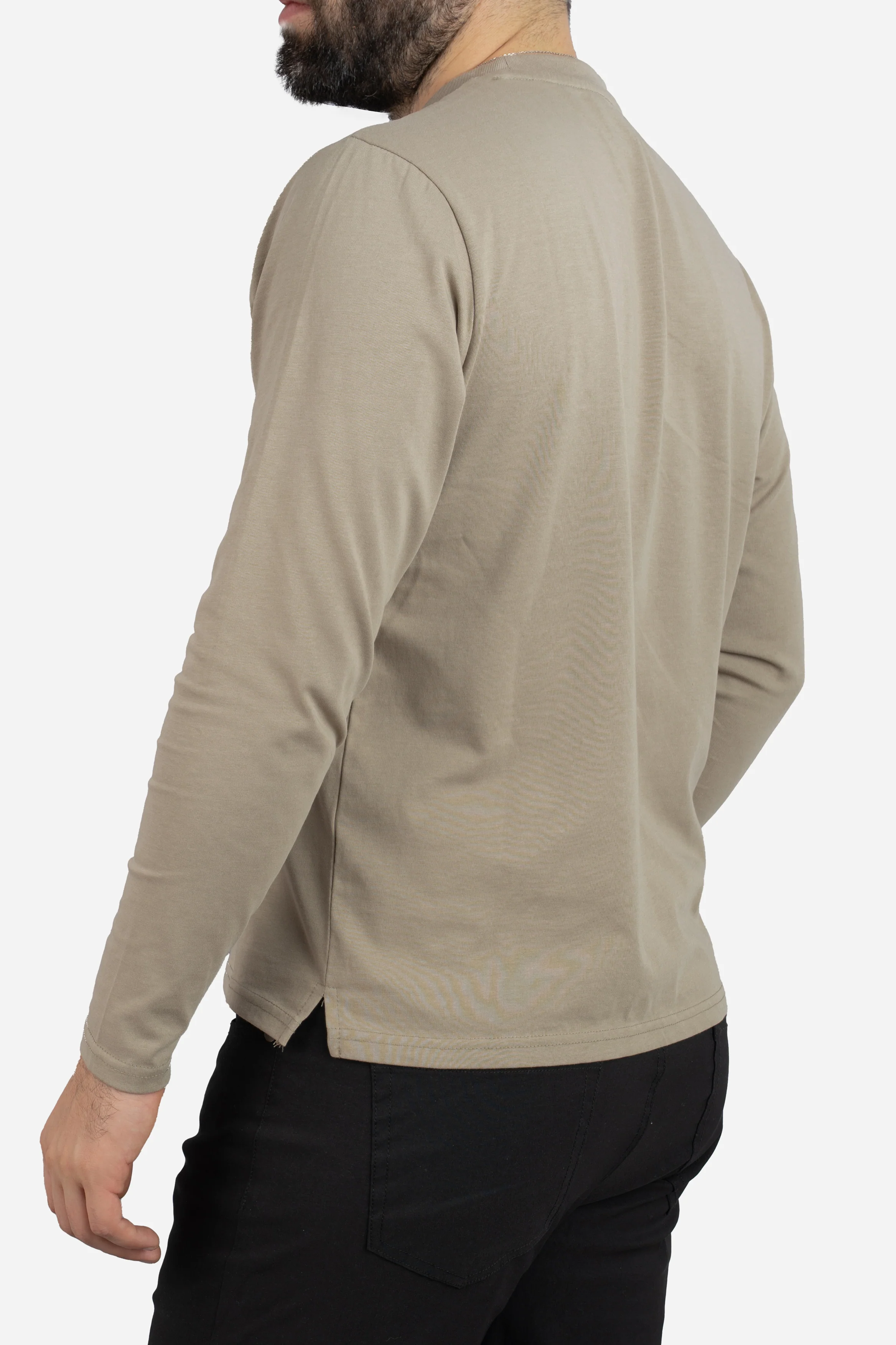 Long Sleeve Core T-Shirt Taupe - Image 7