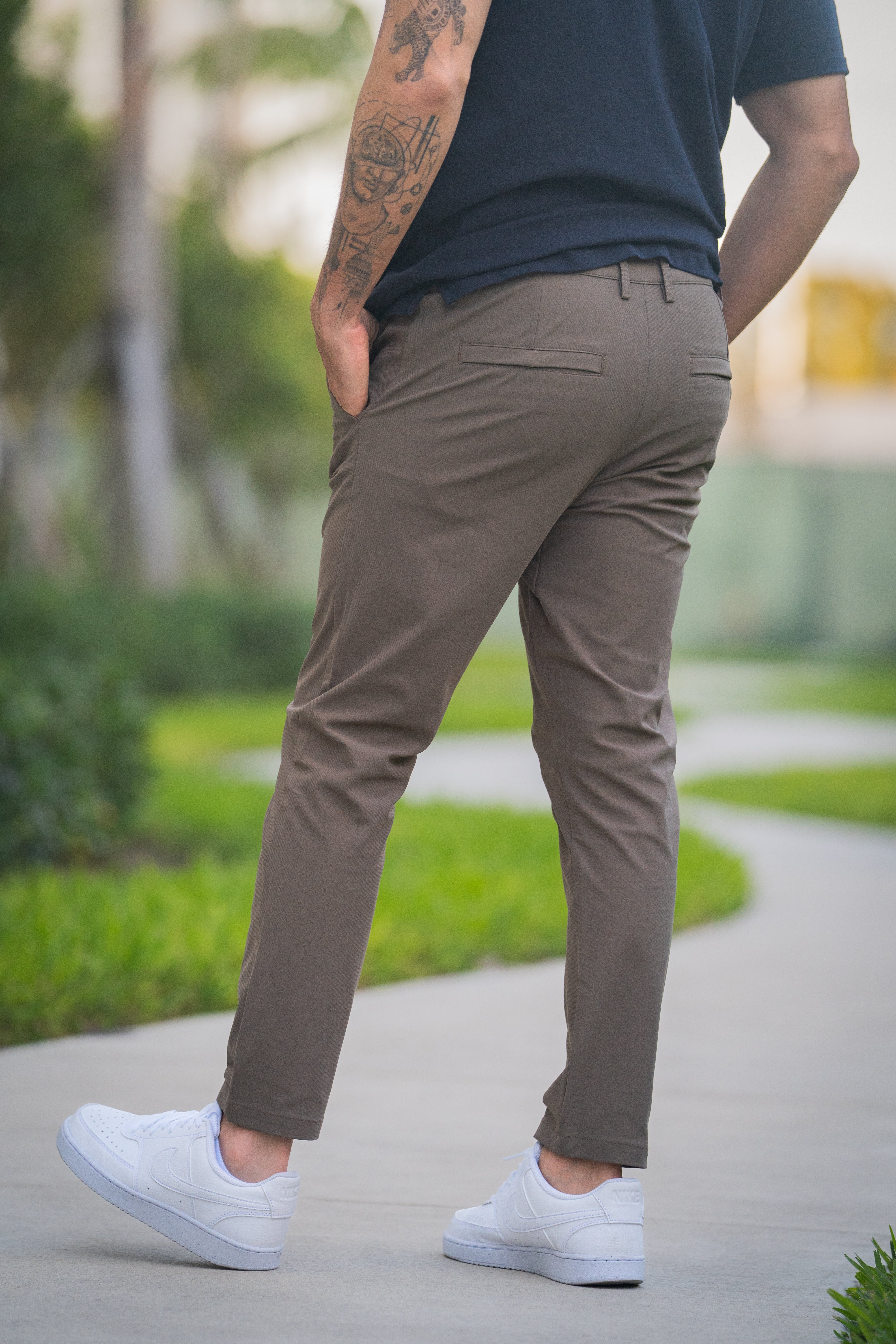 Pace Performance Pants Taupe - Image 3