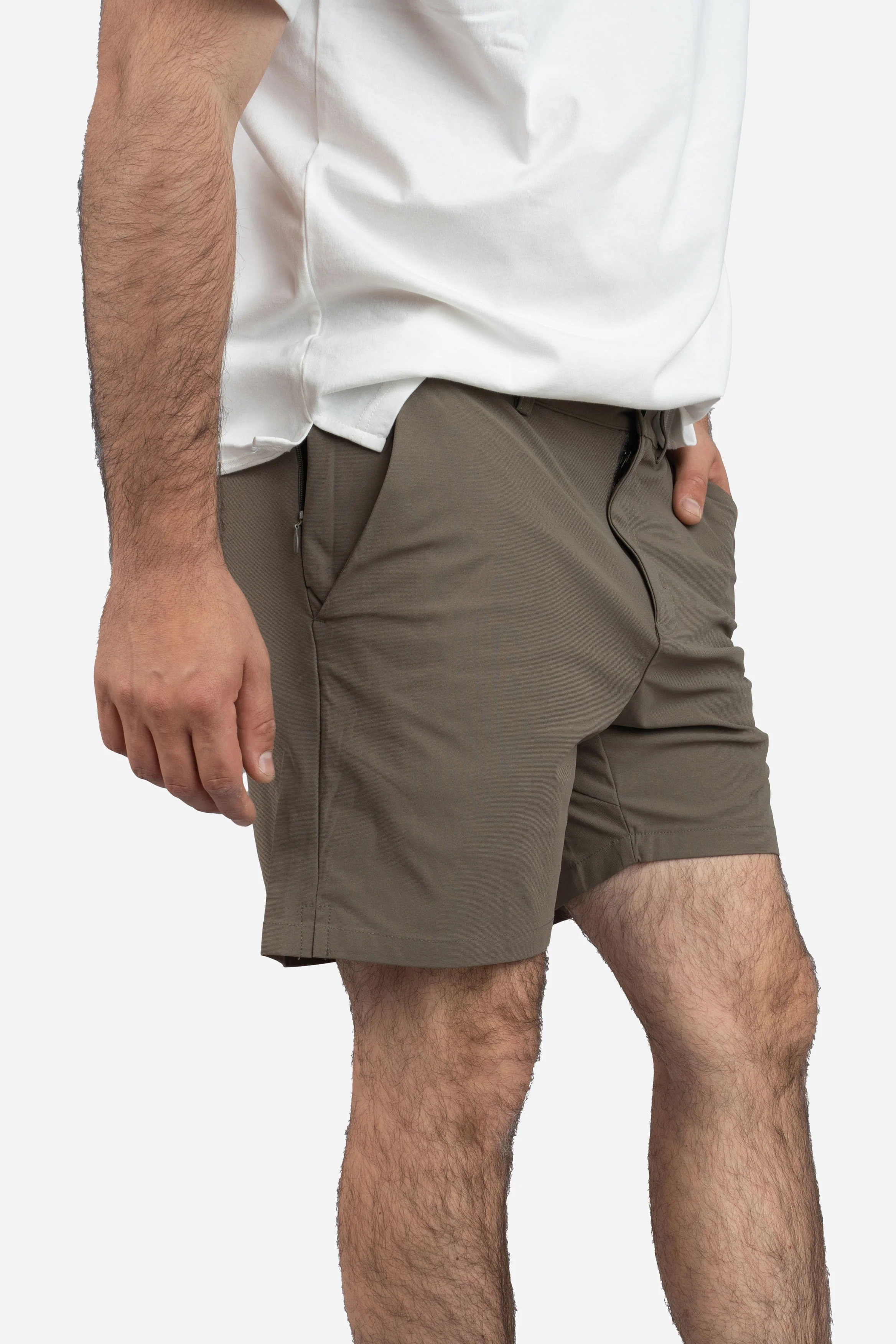 Pace Performance Shorts Taupe - Image 5