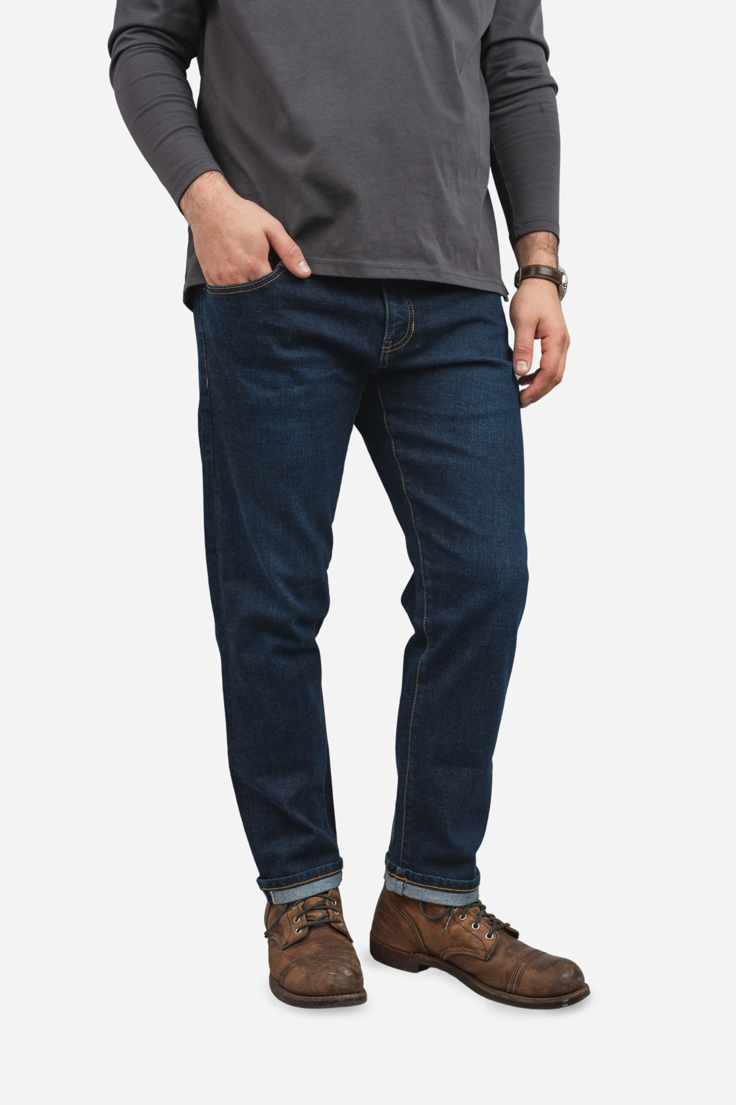 Selvedge Jeans Medium Wash - Image 3