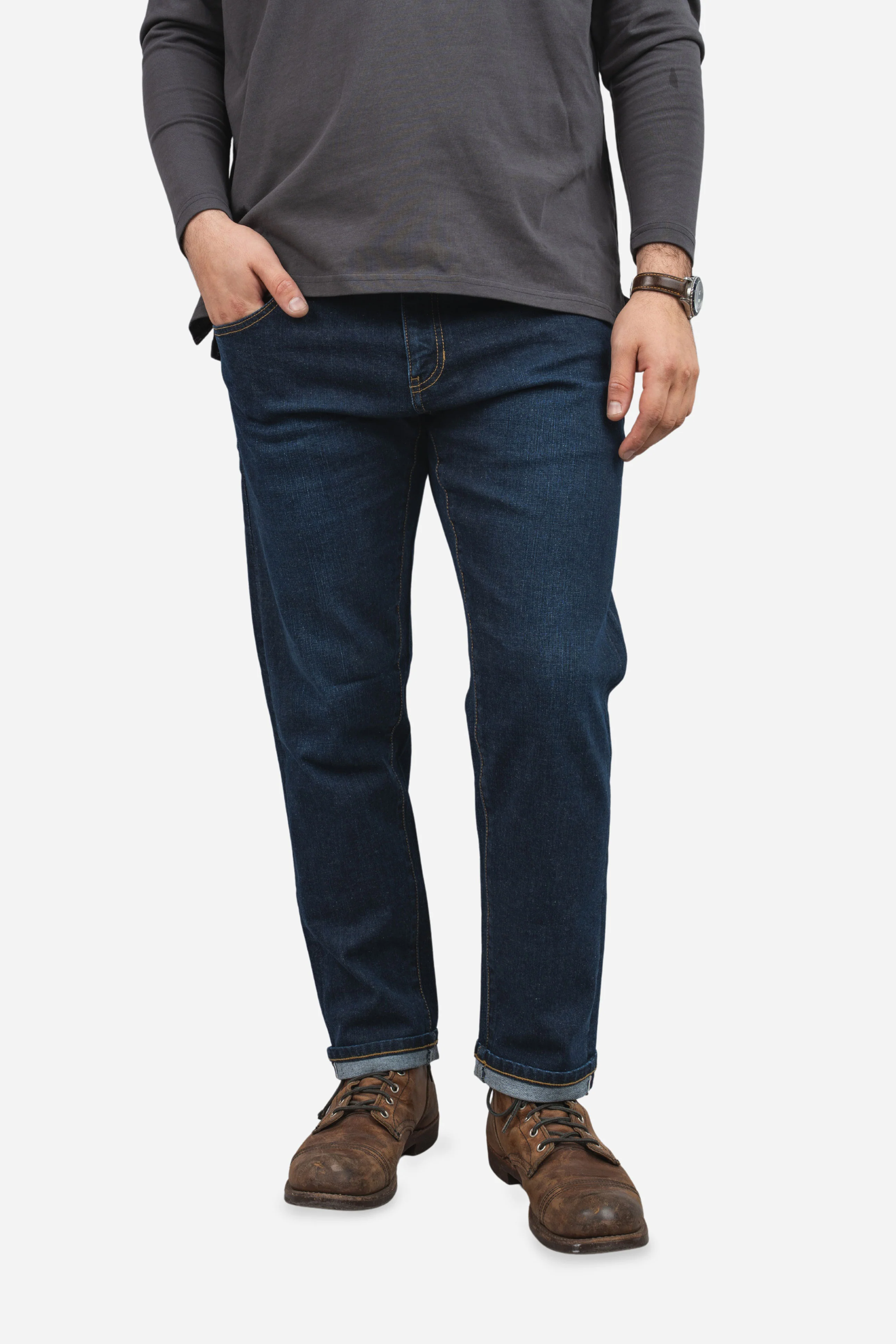 Selvedge Jeans Medium Wash - Image 4