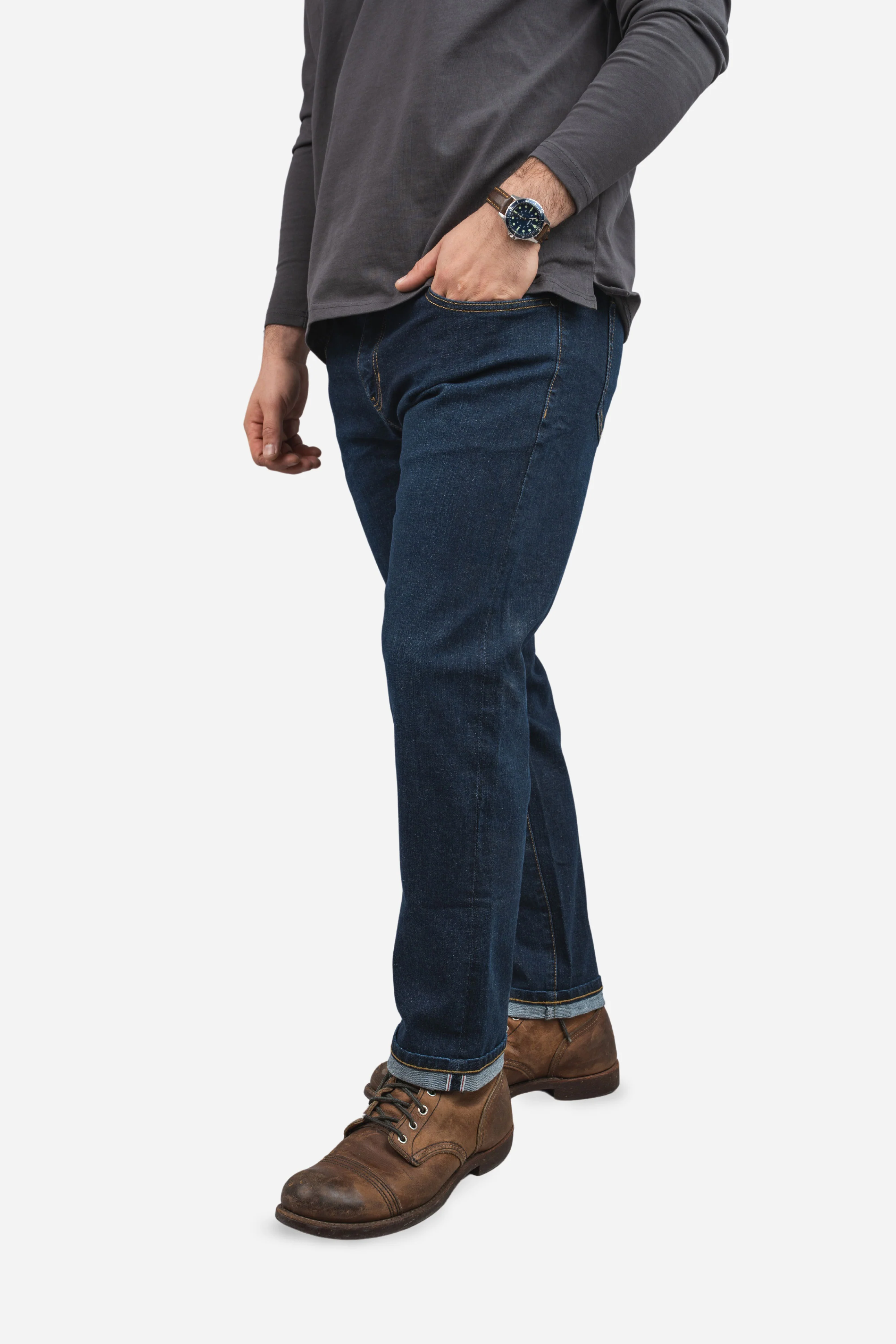 Selvedge Jeans Medium Wash - Image 5