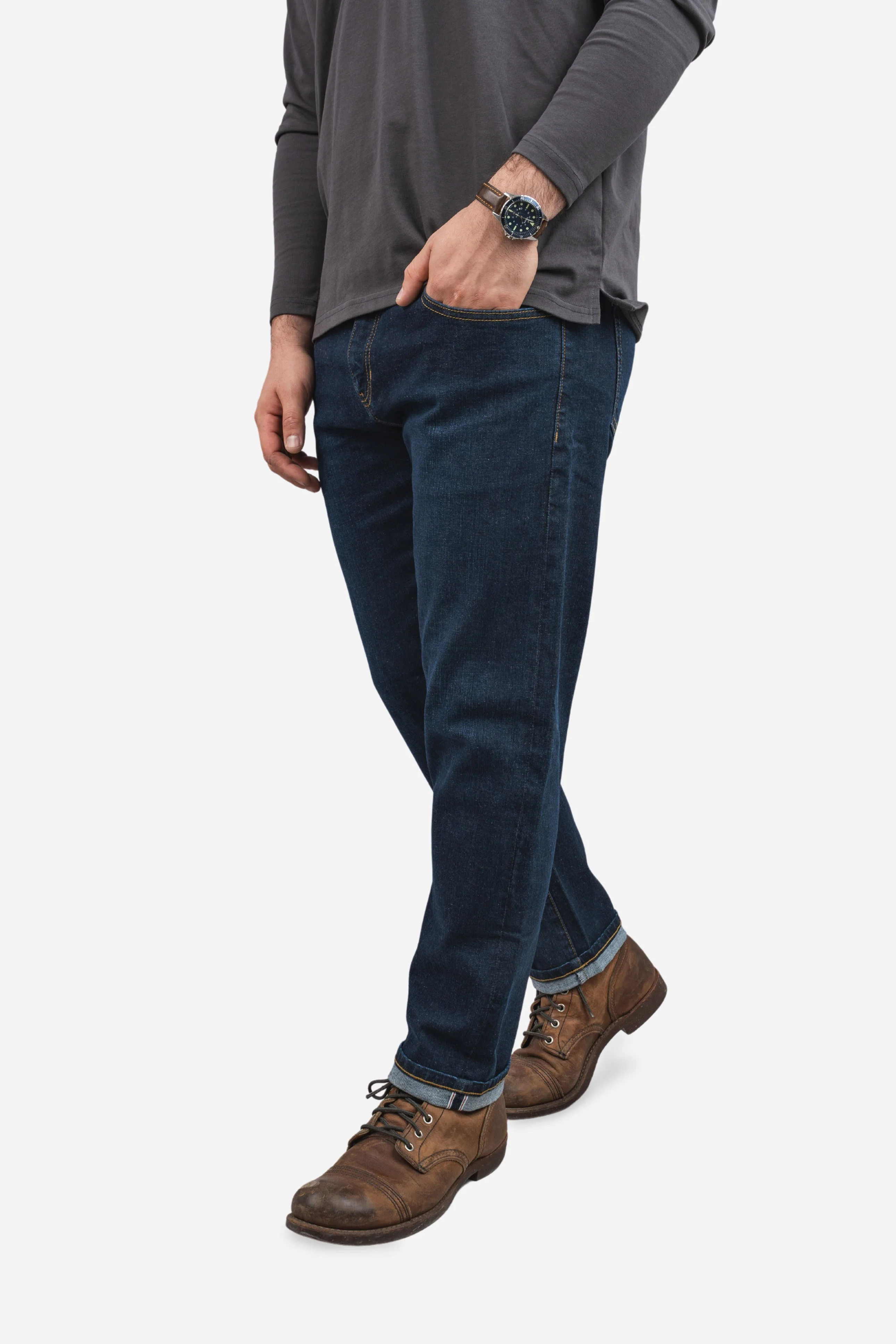 Selvedge Jeans Medium Wash - Image 8