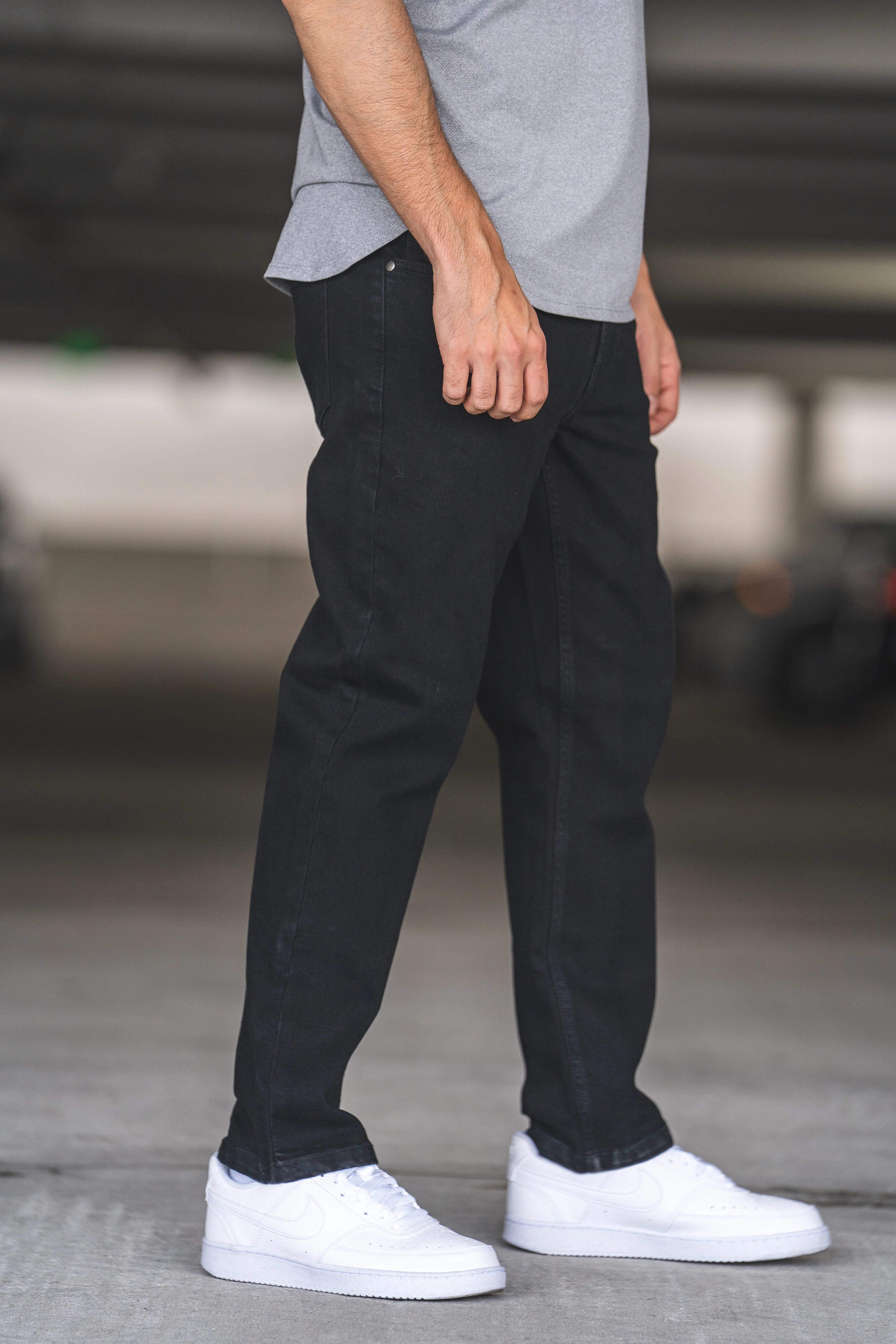 Straight Fit Stretch Jeans Black - Image 11