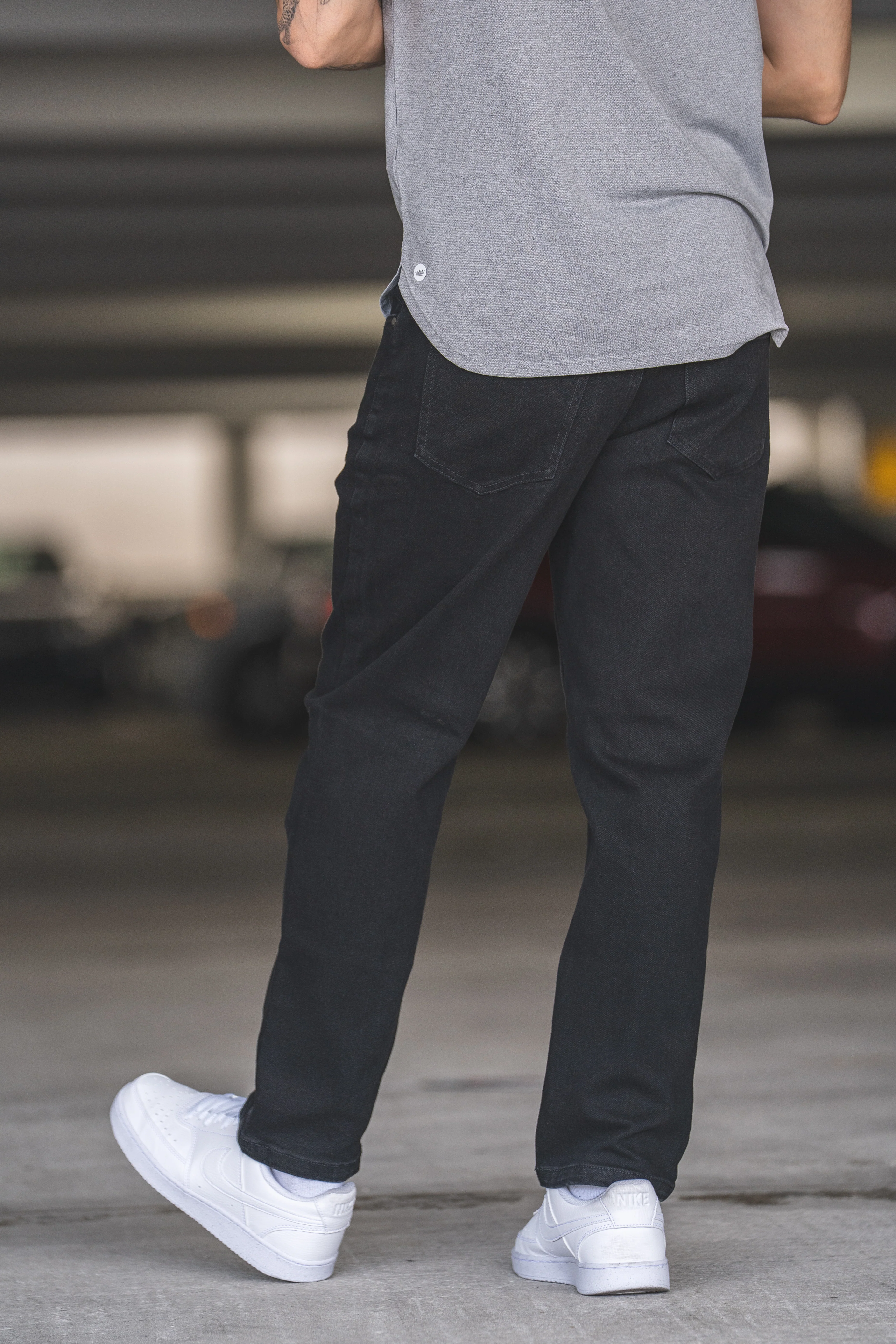 Straight Fit Stretch Jeans Black - Image 12