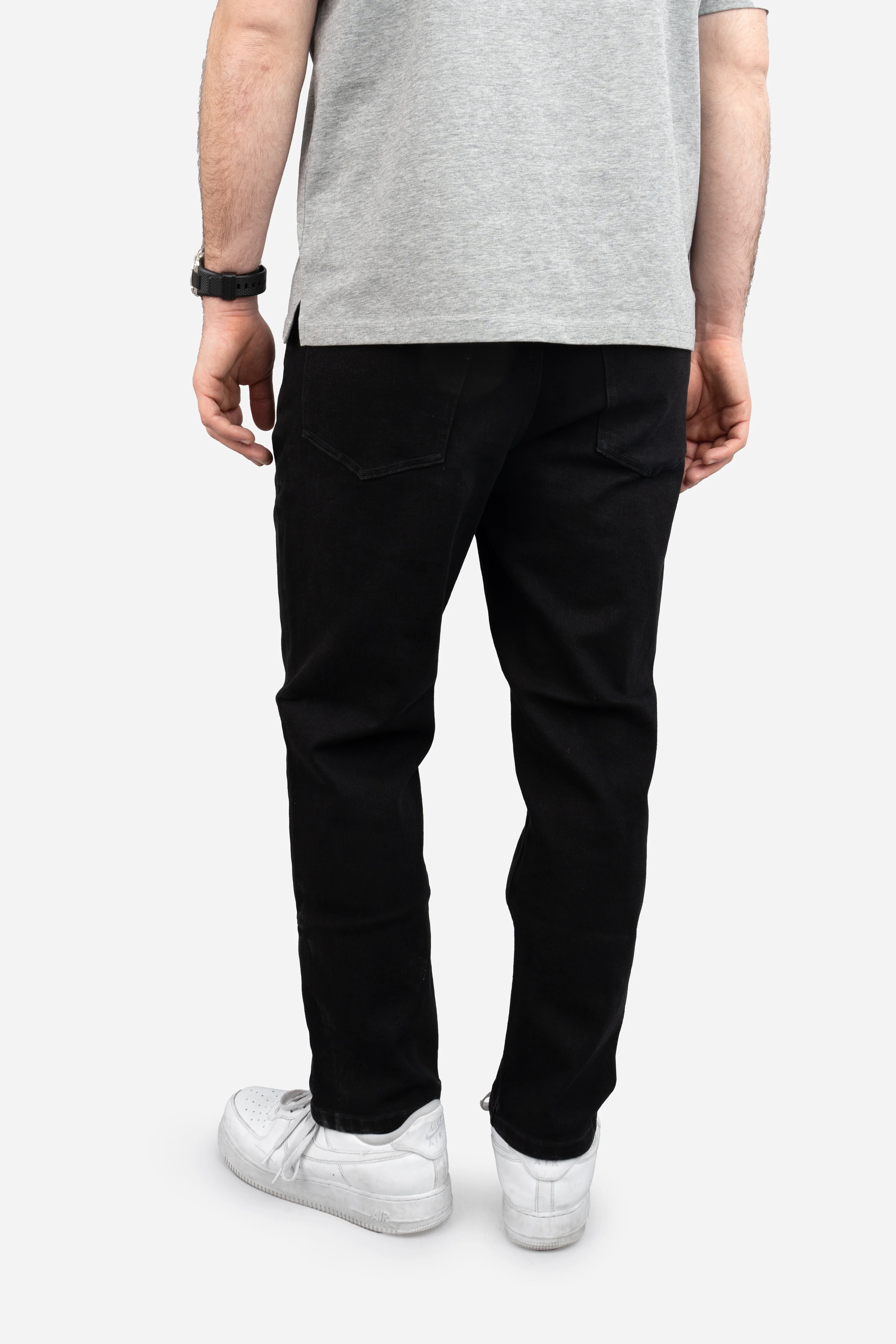 Straight Fit Stretch Jeans Black - Image 18
