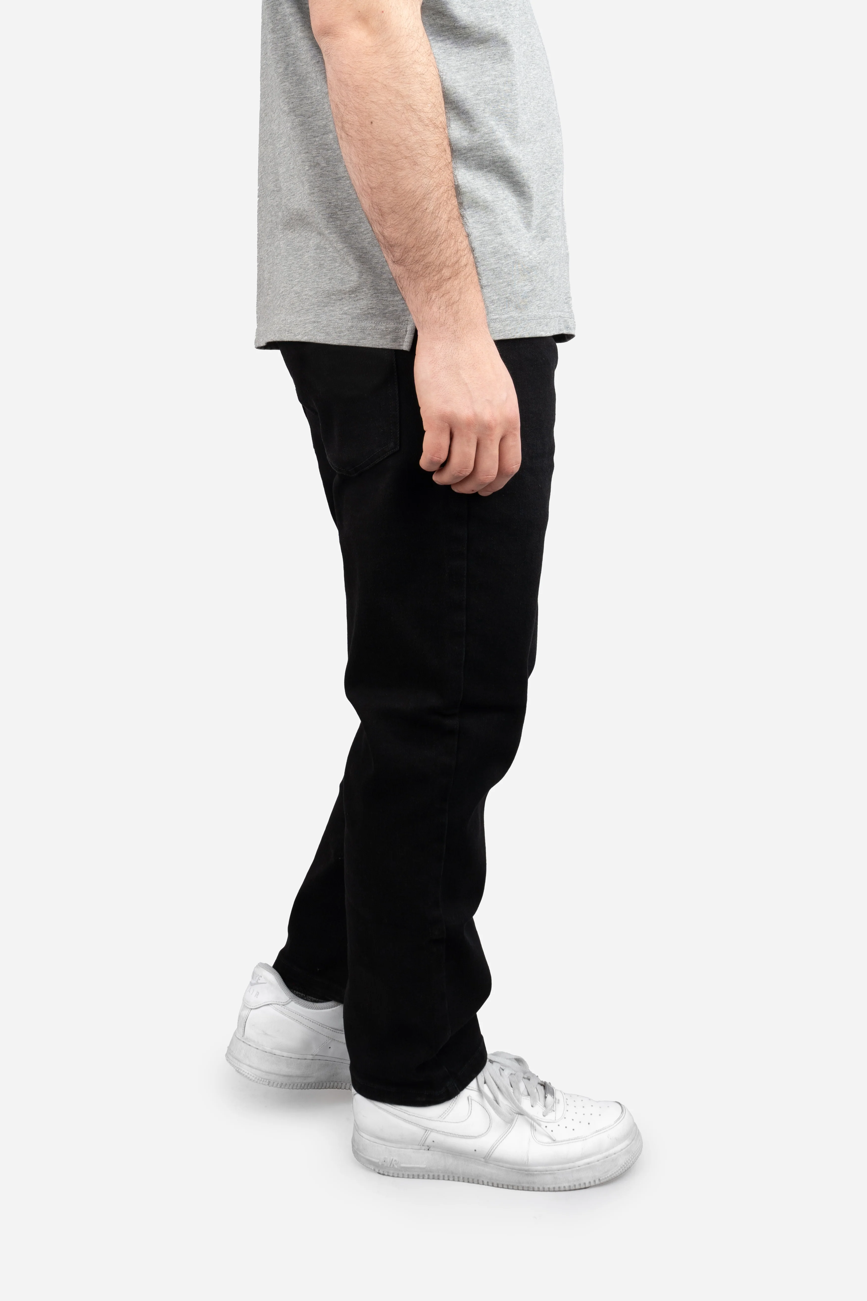 Straight Fit Stretch Jeans Black - Image 24
