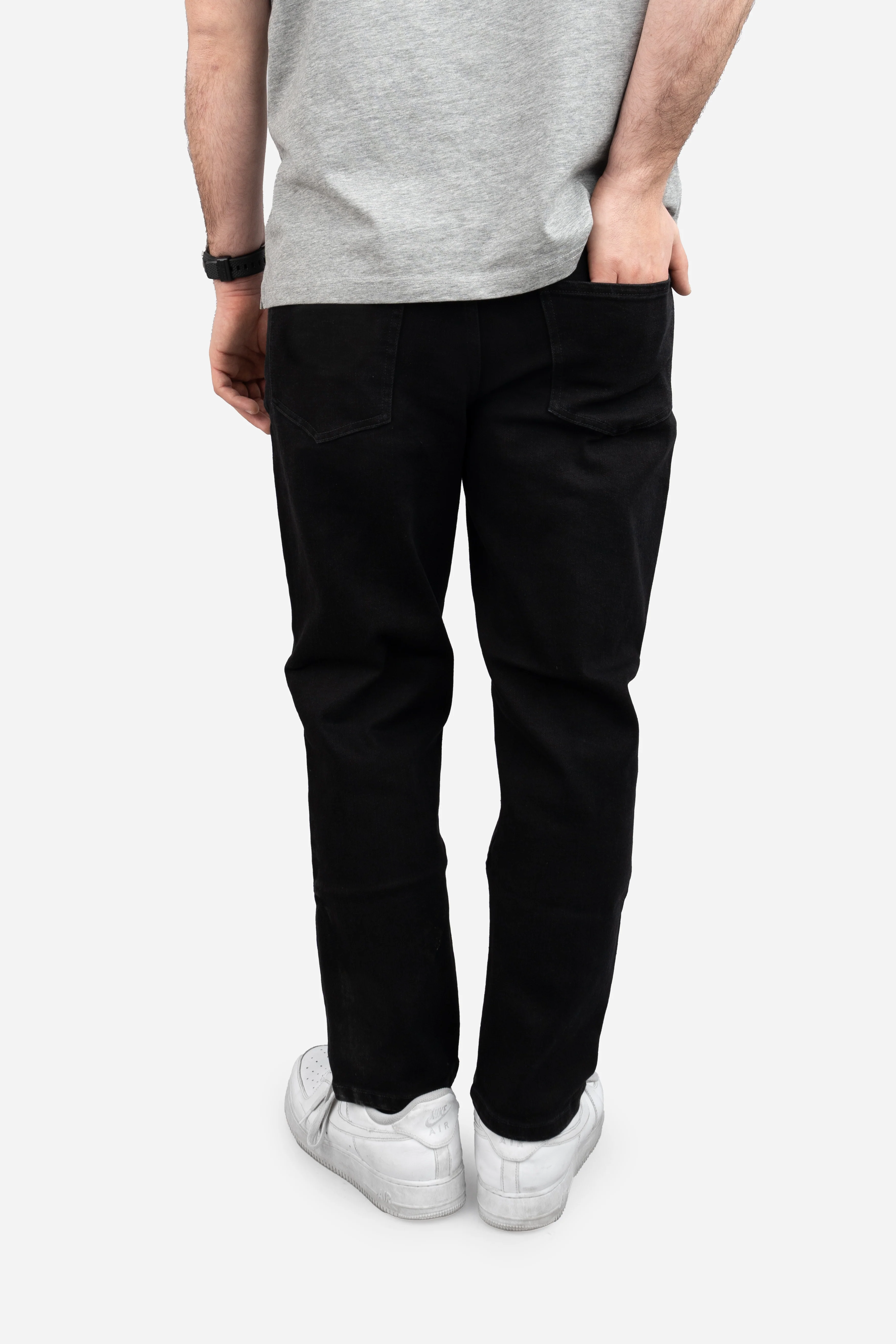 Straight Fit Stretch Jeans Black - Image 26