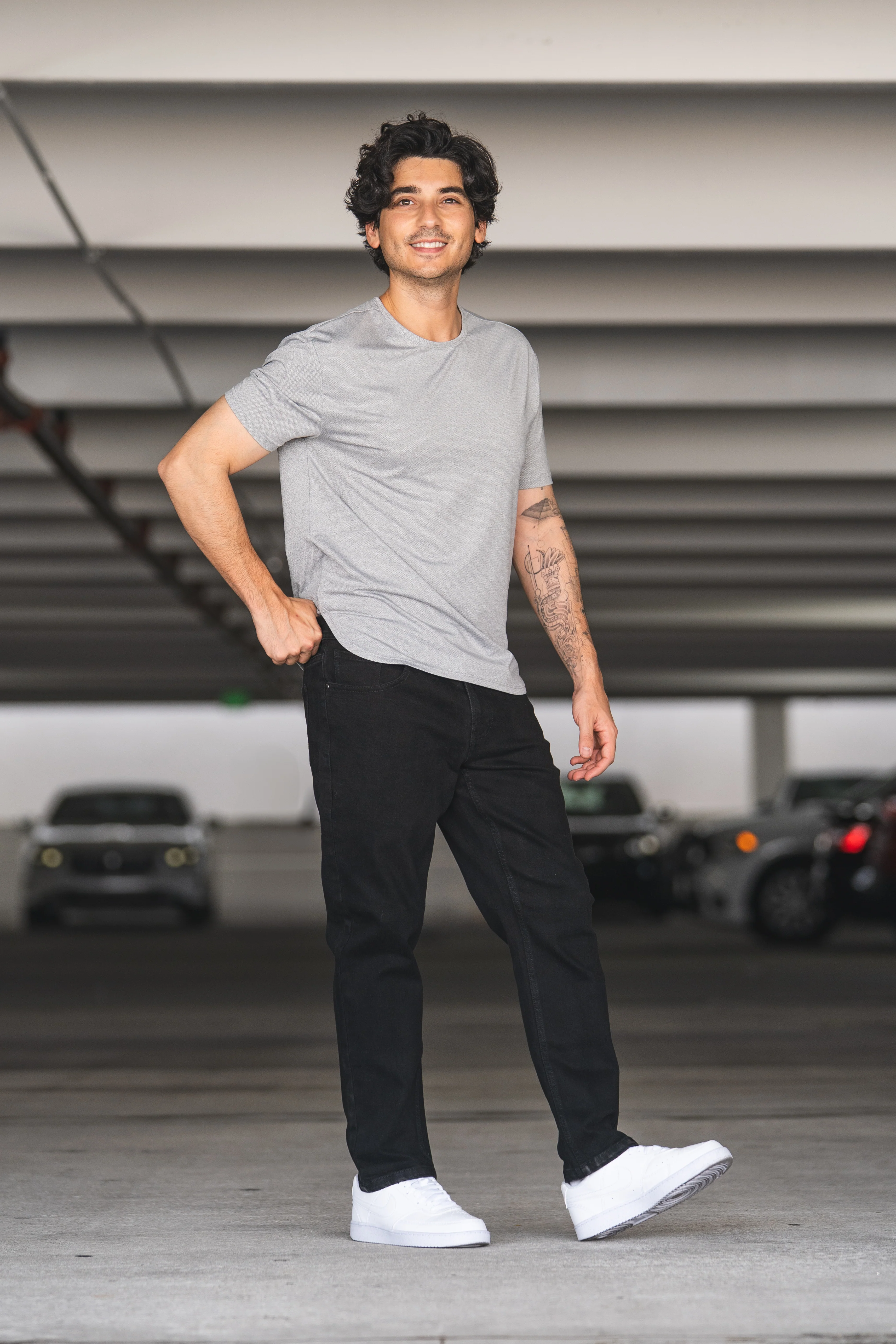 Straight Fit Stretch Jeans Black - Image 5