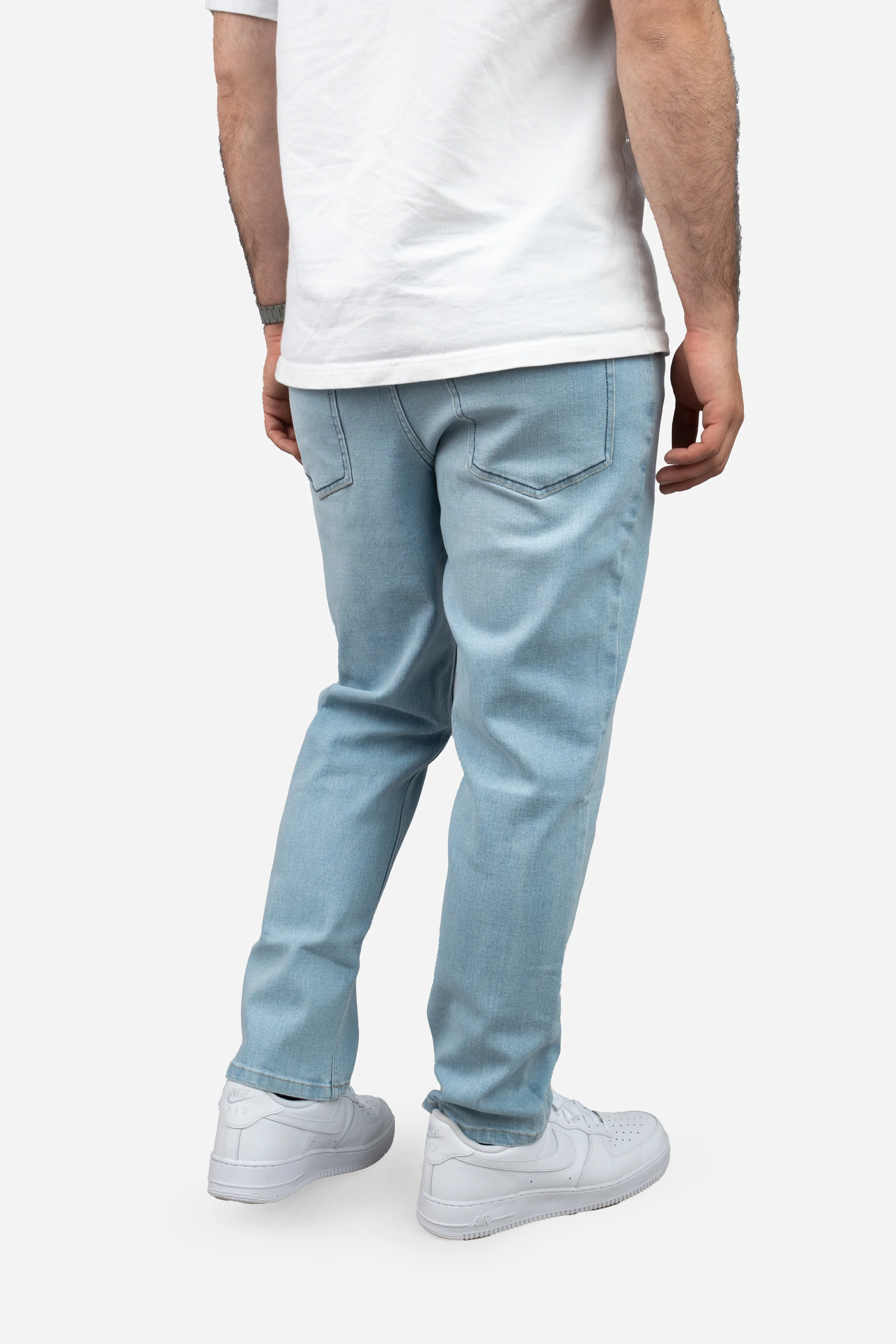 Straight Fit Stretch Jeans Light Wash - Image 13
