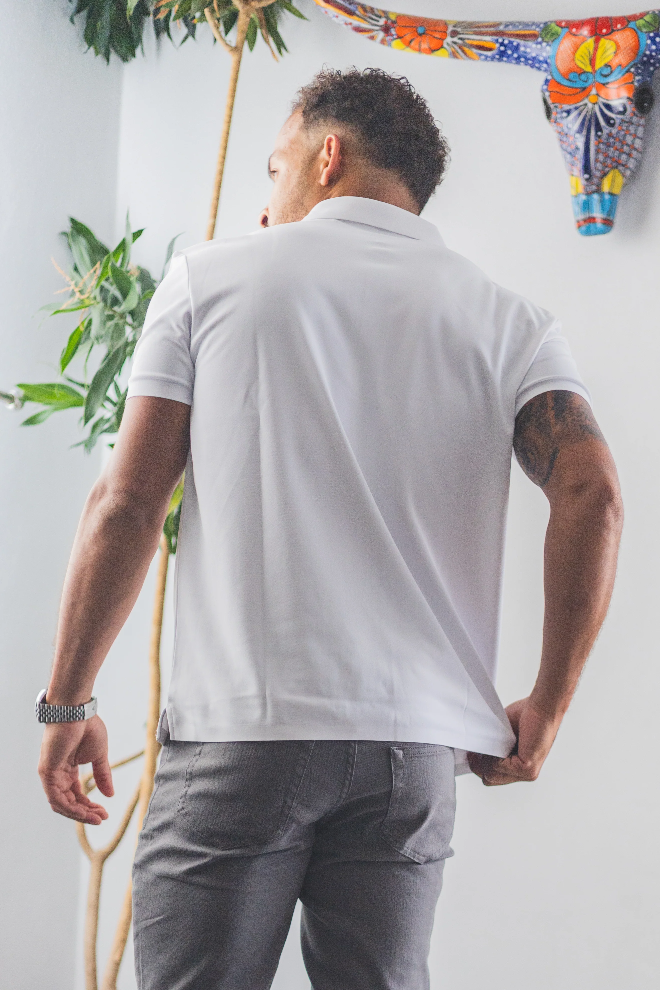 Tech Polo White - Image 4